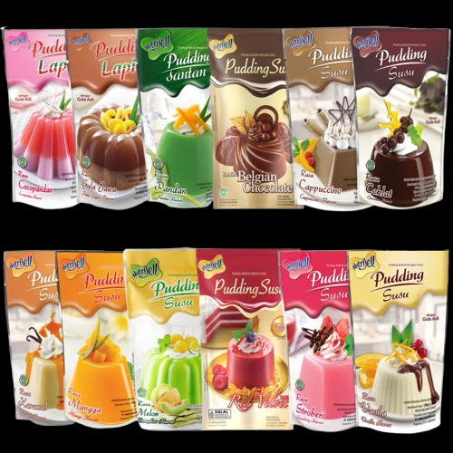 

[isi_5 Pack] Bundling Pudding Nutrijell Nutri Jell Puding Susu Santan Lapis