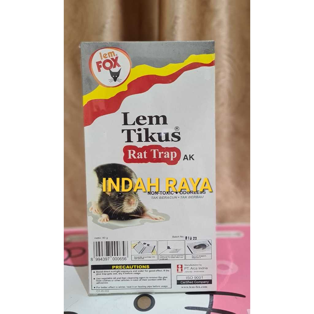Lem Fox Rat Trap ( Perangkap tikus ) / Papan perangkap tikus 80gram