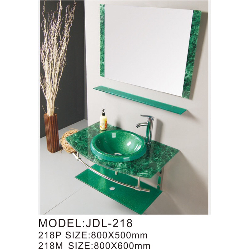 Wastafel Kaca Milano JDL 218 Komplit Set