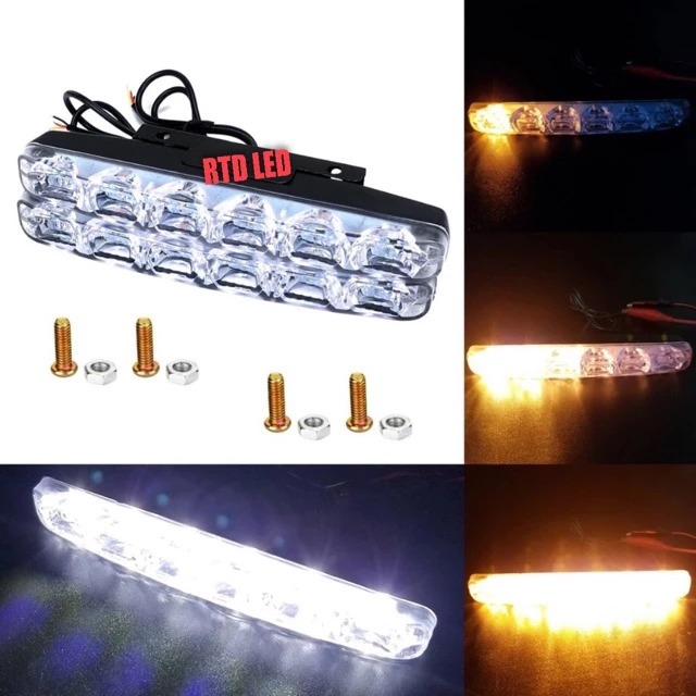 Lampu Led Drl Bemper Grill Mobil 6 Mata