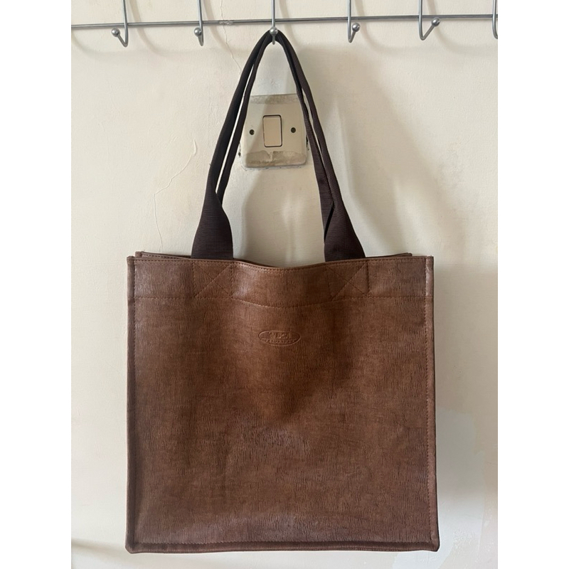 Tote bag gift BCa Prioritas tas kulit bahu warna coklat
