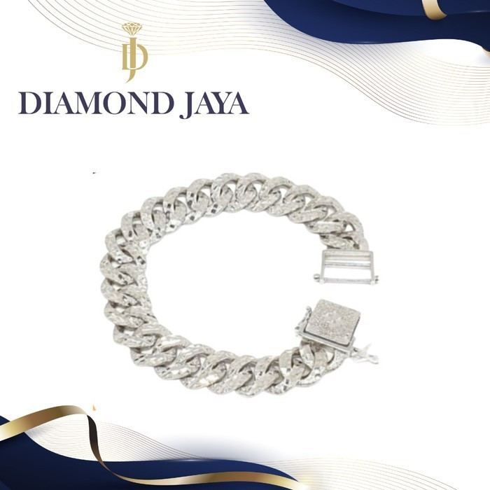 TOKO MAS DIAMOND JAYA - Gelang Sisik Naga Emas Putih