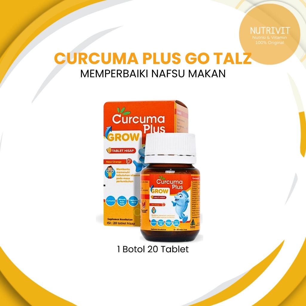 Curcuma Plus Go Talz Rasa Jeruk 20 Tablet