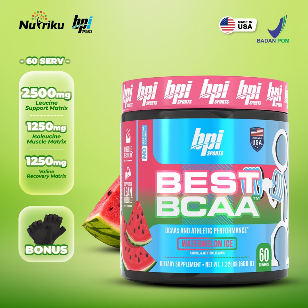BPI Best BCAA 60 Serving Suplemen Gym Otot