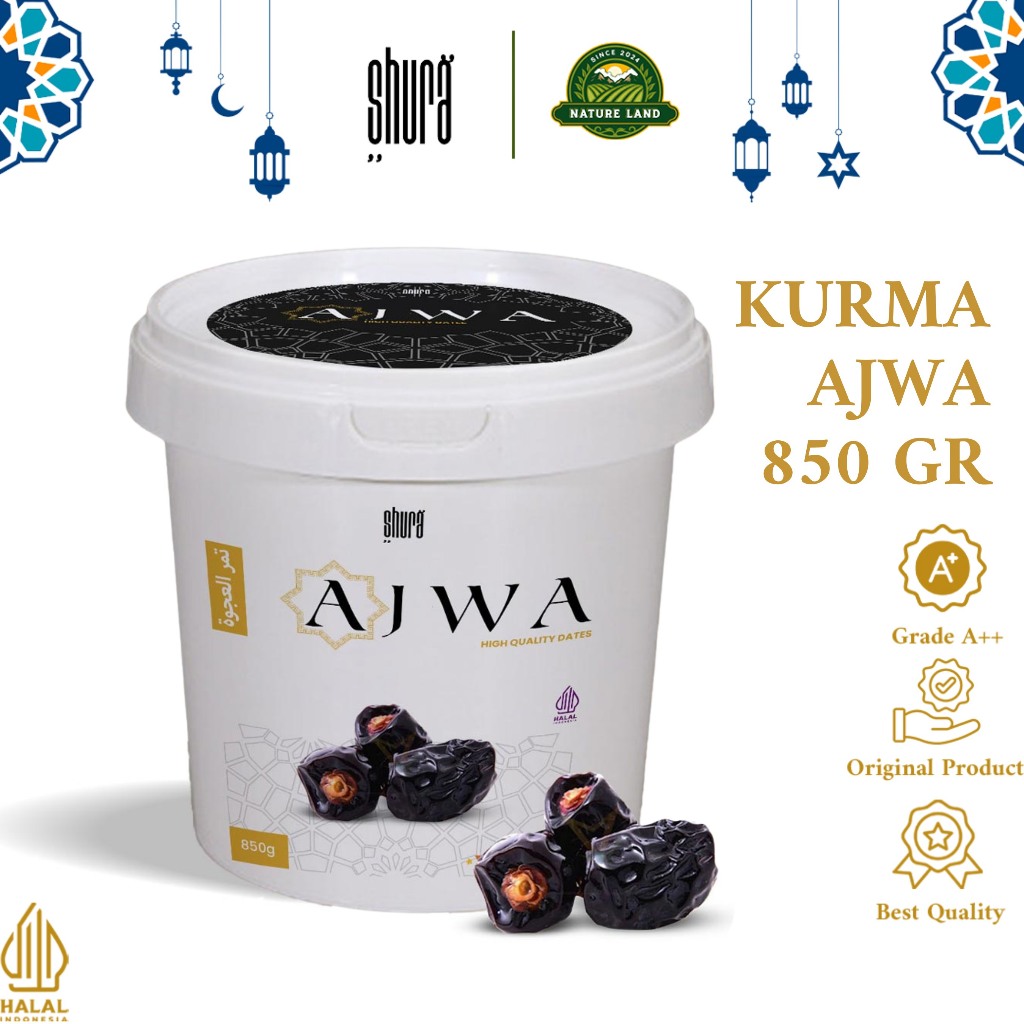 

Shura Kurma Ajwa Ember 850 g Premium Original High Quality