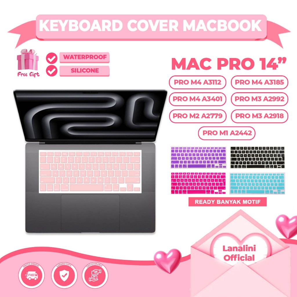 Keyboard Protector Pastel MacBook Pro M4 M3 M2 M1 14.2 14" 14 inch Key board Cover Chip ProM4 Max A3