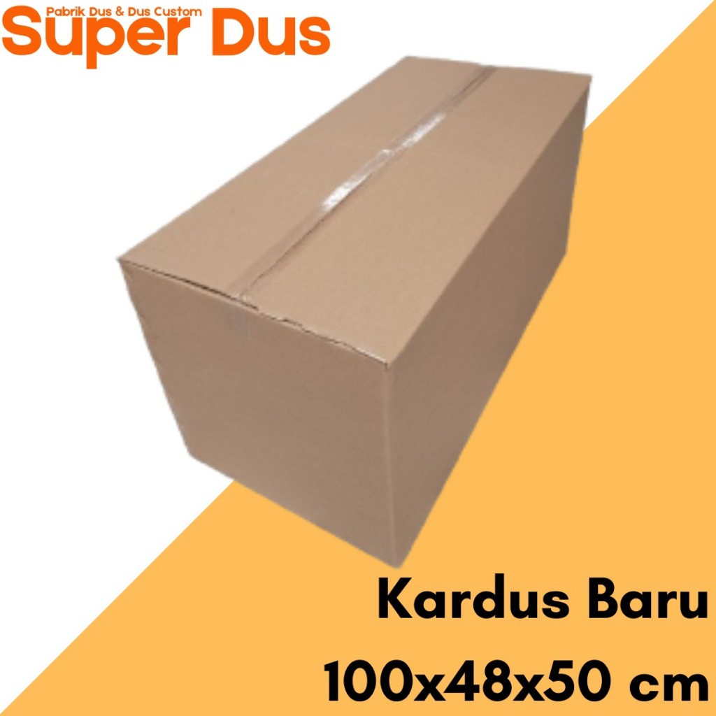

Kardus Besar /Karton box/100x48x50 cm/Box Packing Polos/Jumbo/Packing pindahan satulemari/Dus Packing/Single wall/Cflute