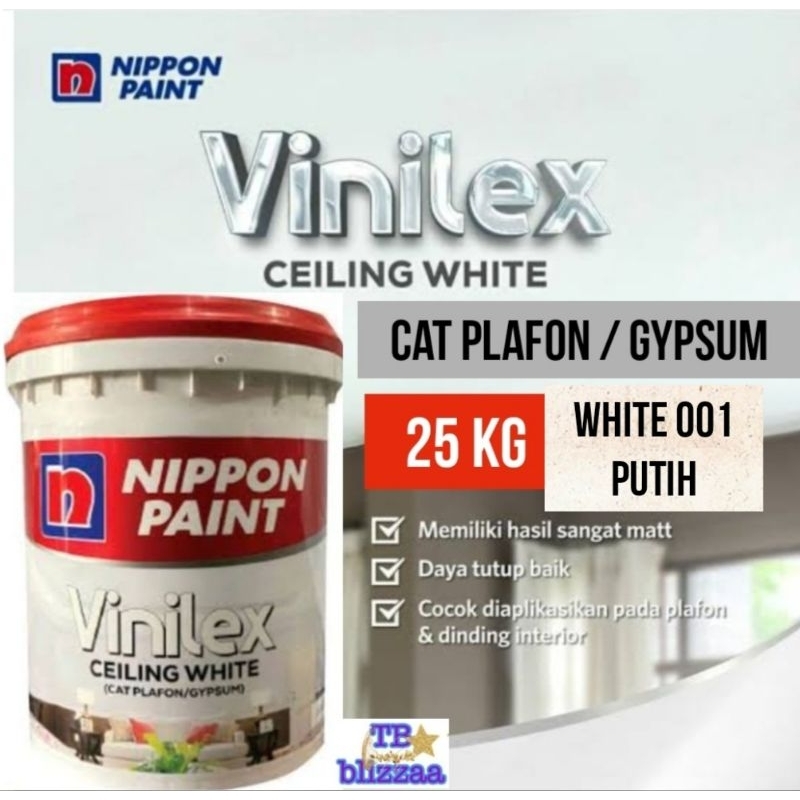 Vinilex Ceiling White 25kg Untuk Plafon Gypsum Vinilex 25kg Ceiling White Cat Plafon / Gypsum 25kg
