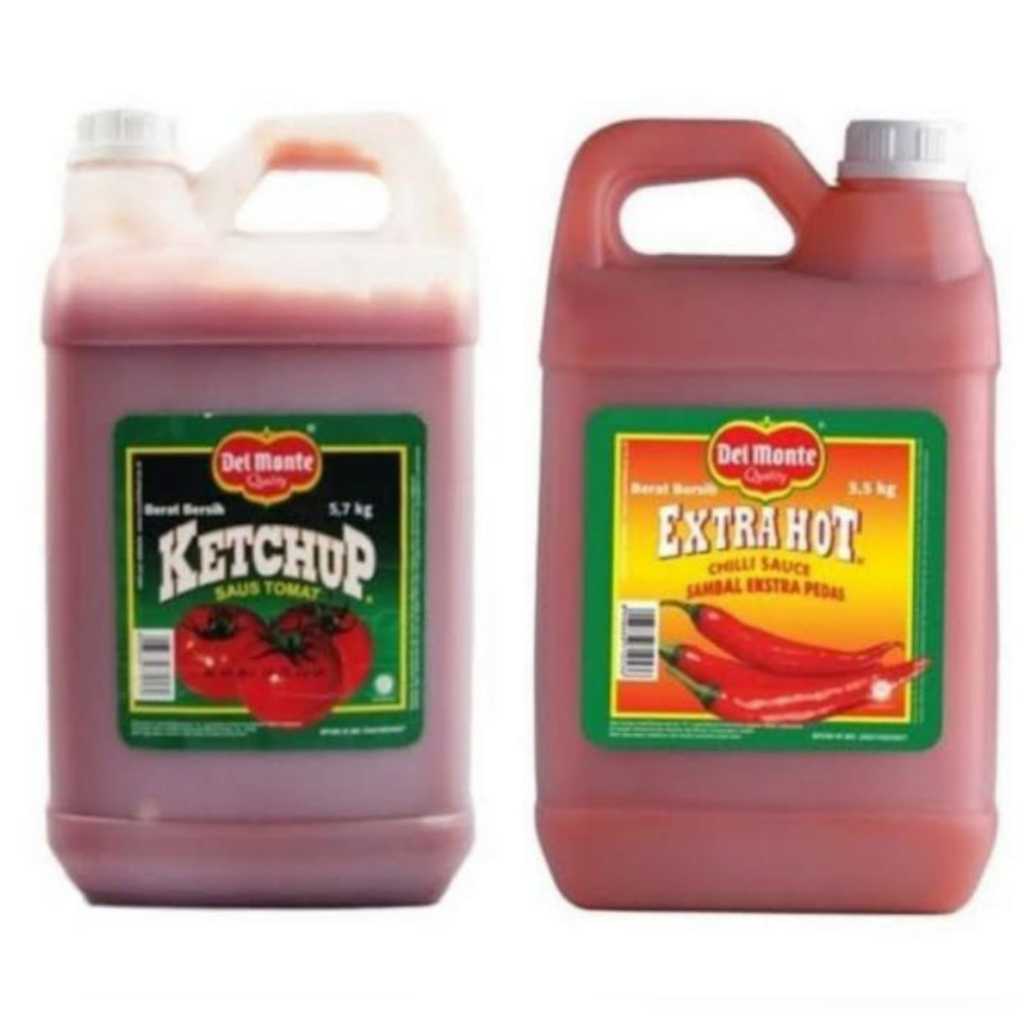 

Delmonte saus tomat ketchup/ sambal extra hot jerigen halal murah agen grosir 5,7 kg