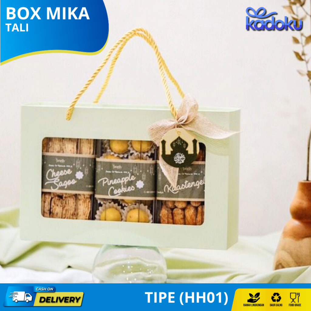

Box mika handle / Tas cookies jingjing / Box kue / Kotak kue / Box jingjing I HH01