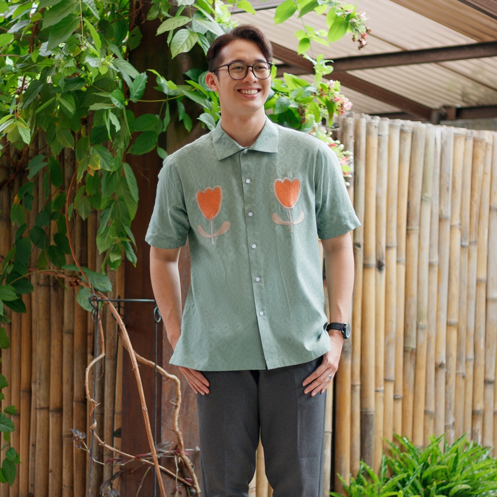 Hibunga - Bonolo Kemeja Tenun lengan Pendek