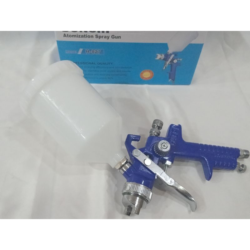 COD-TERMURAH-BONCHI PROFESSIONAL SPRAY GUN HVLP 600ML type H-827 TABUNG ATAS /ALAT SEMPROT CAT
