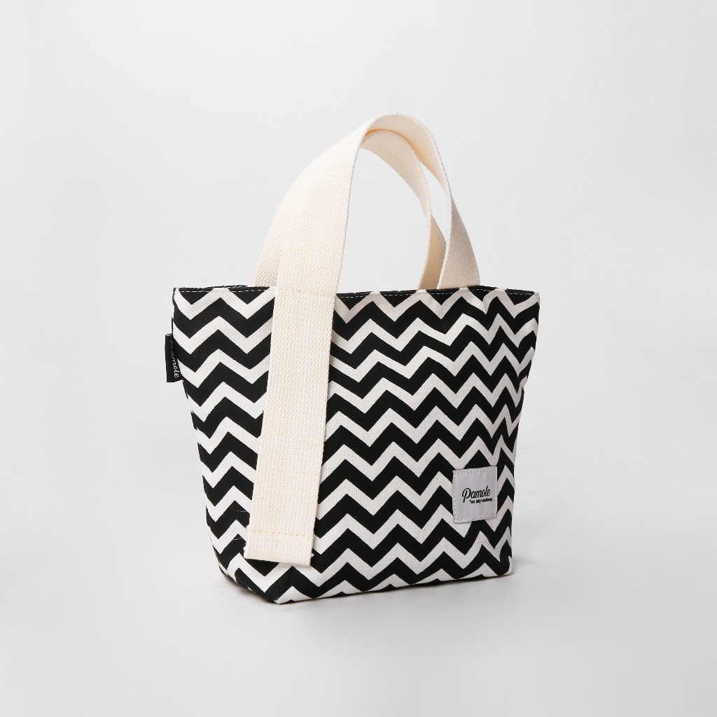 GARANSI PAMOLE POUCH TRAVELLING MINI TOTEBAG BAHAN KANVAS - SHARA SERIES