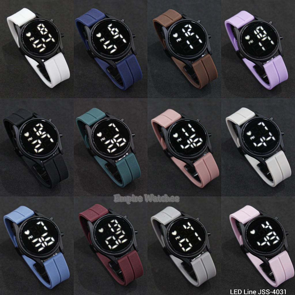 Jam Tangan LED Watch JSS4031 Bulat Digital Strap Rubber