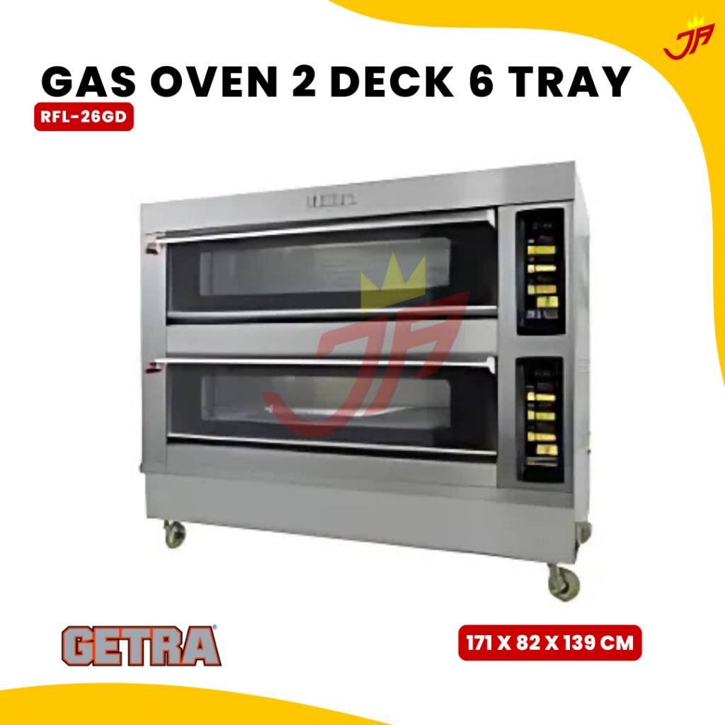 GETRA GAS OVEN DECK RFL-26GD / OVEN GETRA 2 DECK 6 TRAY RFL 26GD