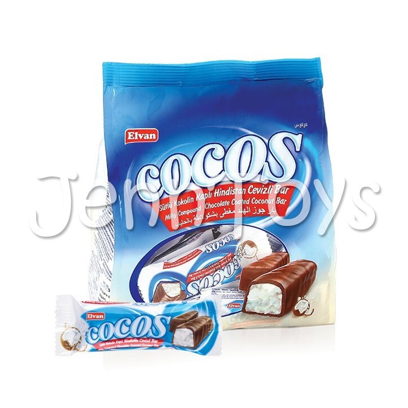 

Elvan Cocos Milk Chocolate Coated Coconut Bar Cokelat Isi Kelapa Turki 300g