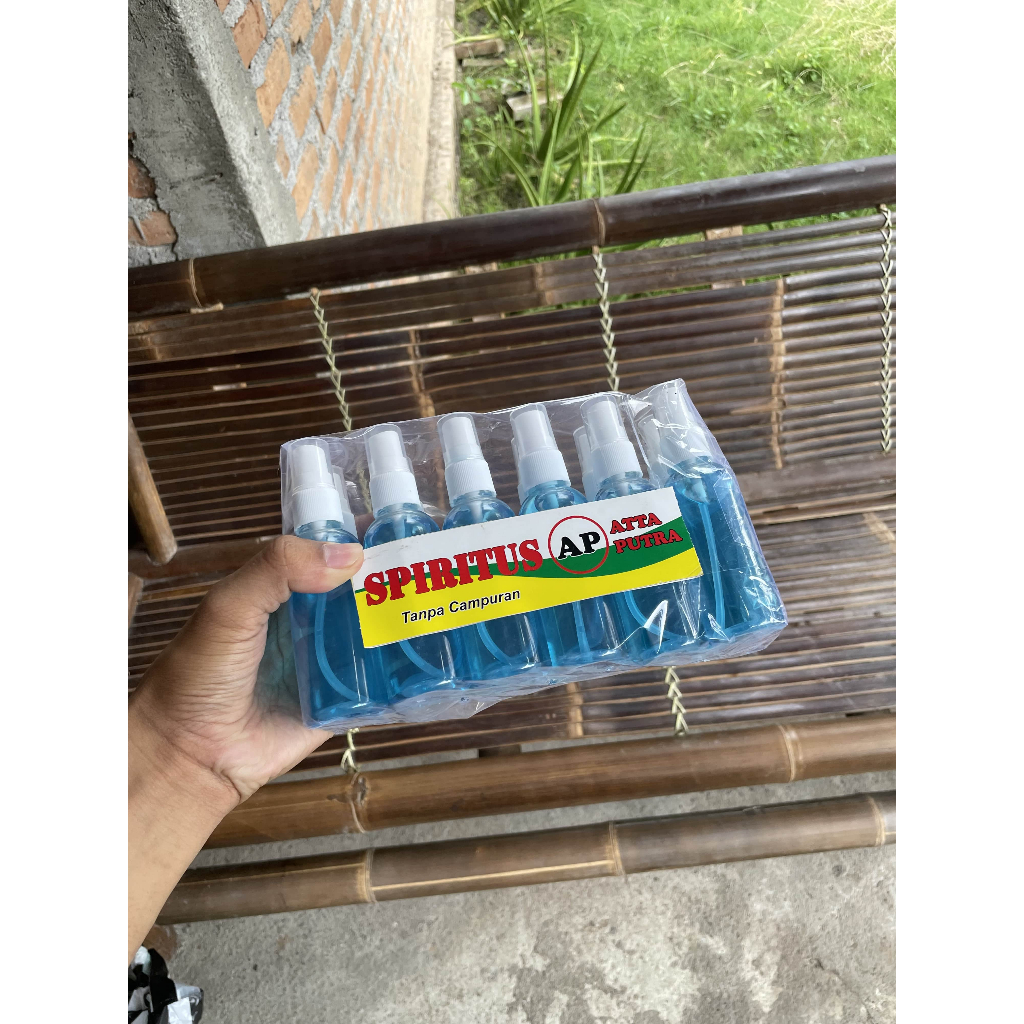SPRITUS CAIR BIRU KEMASAN BOTOL SPRAY 12 PCS MAINAN MERIAM SPIRTUS