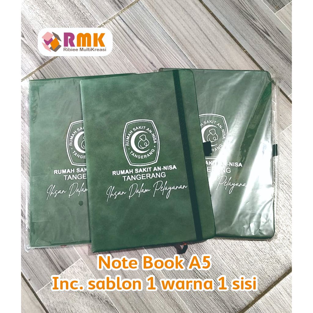 

Note Book A5 Custom sablon 1 warna 1 sisi