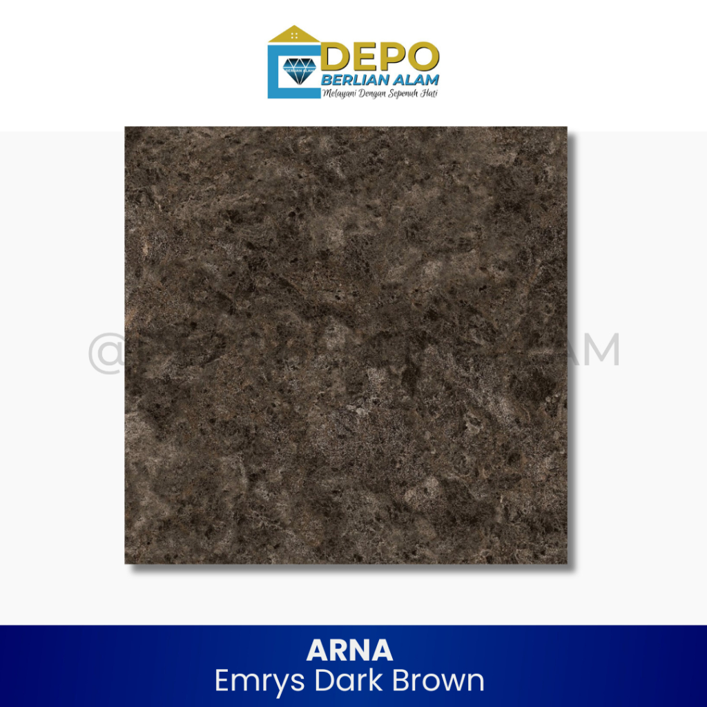 Granite Lantai 60x60 Isvara White / Arna Granit 60x60 Motif Marmer Brown / Arna Emrys Dark Brown Gla