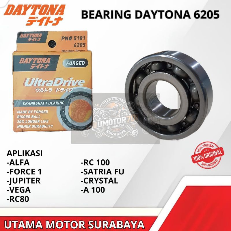 BEARING FORGED DAYTONA 6205 C3 HIGH SPEED DU 5181