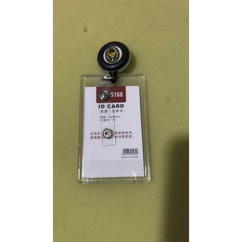 

Yoyo hitam dan Casing Id card Bening logo Kemenko Kumham Imipas