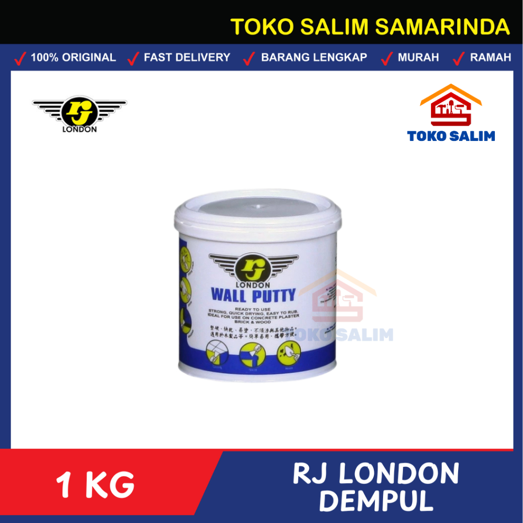 Dempul Tembok RJ / Dempul Kayu Dempul Serba Guna RJ London 1KG