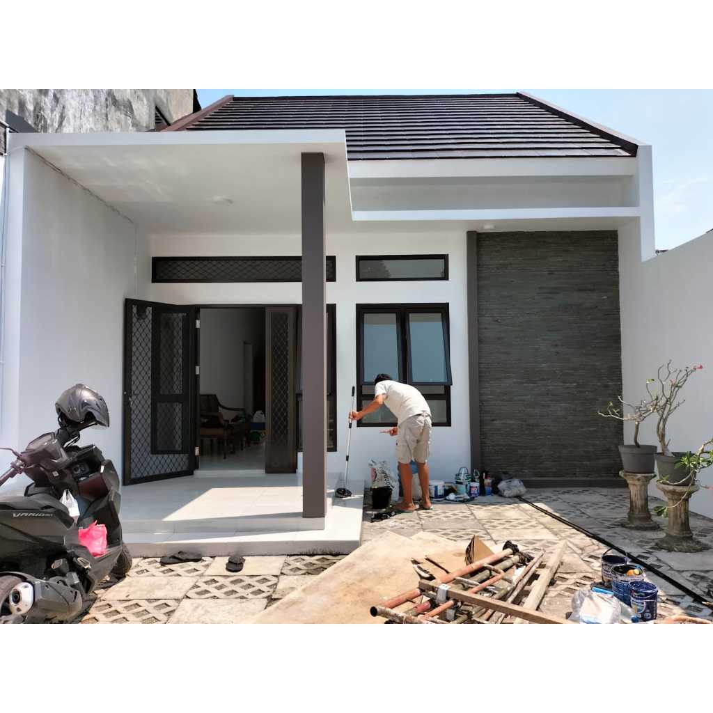Bangun rumah 1 lantai atap genteng