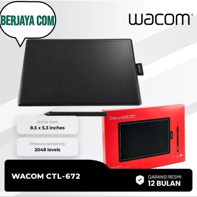 Pen Tablet Wacom CTL672 - Wacom One Small Ctl 672 Creative Pen Tablet - Drawing Tab