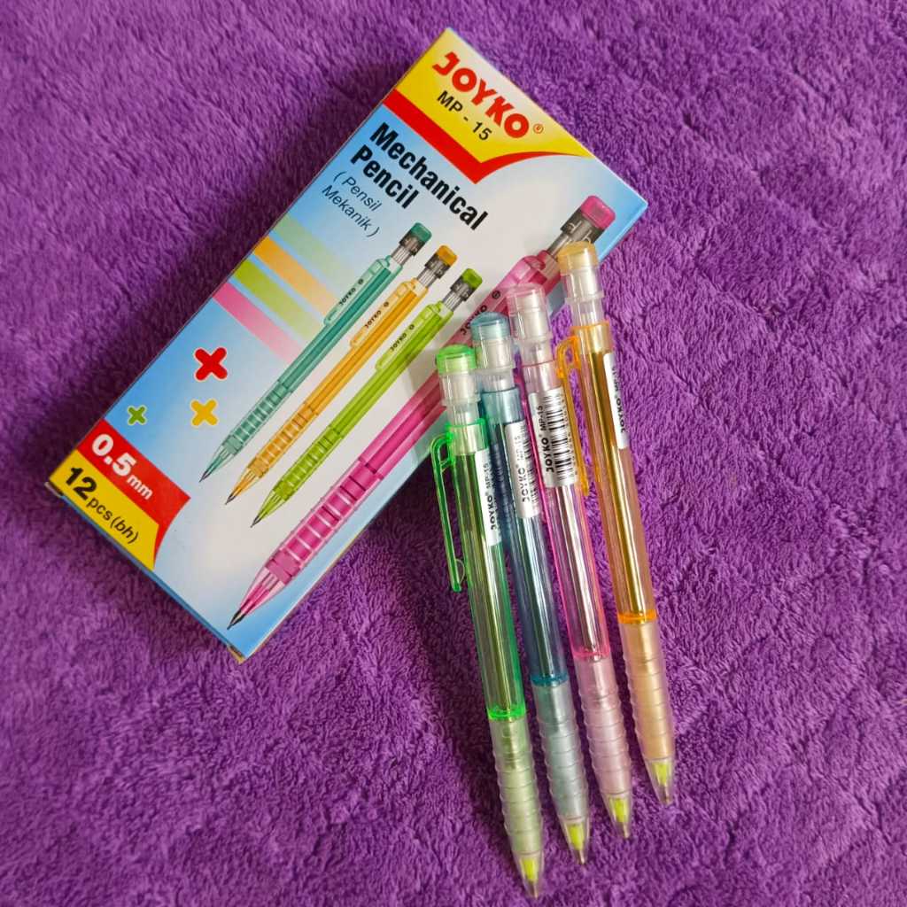 

(1pack=12pcs)Pensil Mekanik/ Mechanical Pencil / Pensil cetek 0.5 mm Joyko MP-15