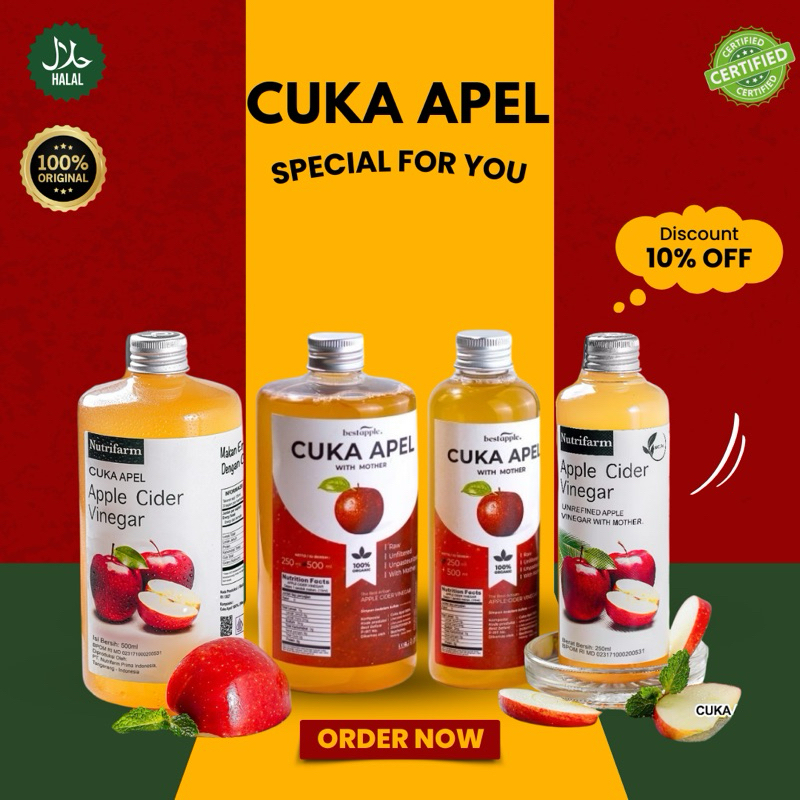 

Cuka Apel Original - Diet Detoks Menurunkan Berat Badan - Apple Cider Vinegar