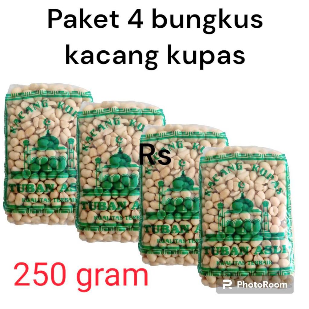 

DISKON Kacang Kupas 4 DAN 3 Bungkus Halal 250 GRAM /BUNGKUS BISA COD kacang ukuran sedang