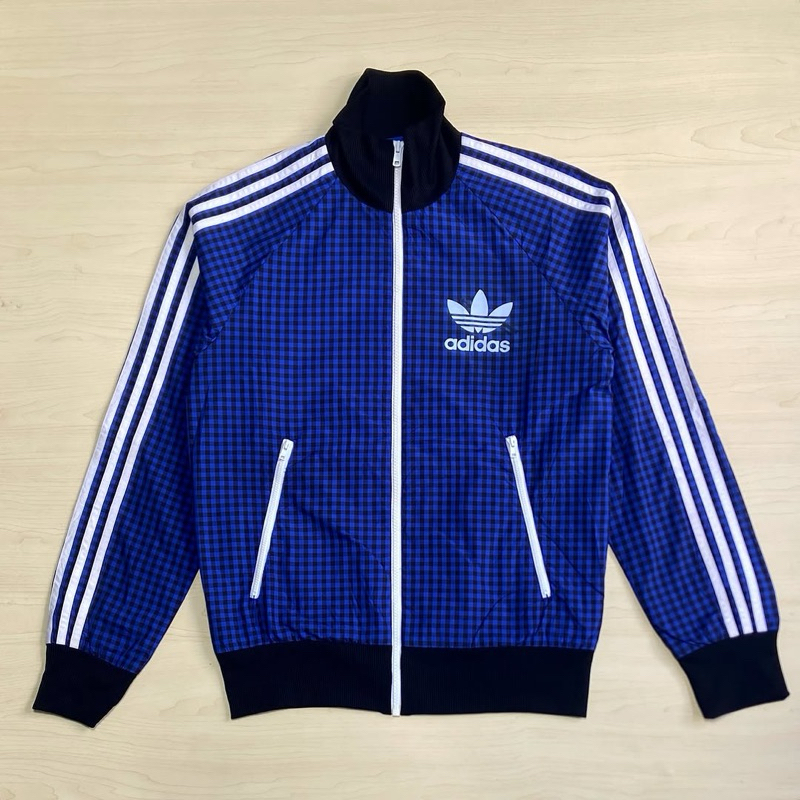 Tracktop Adidas Firebird tartan back blue