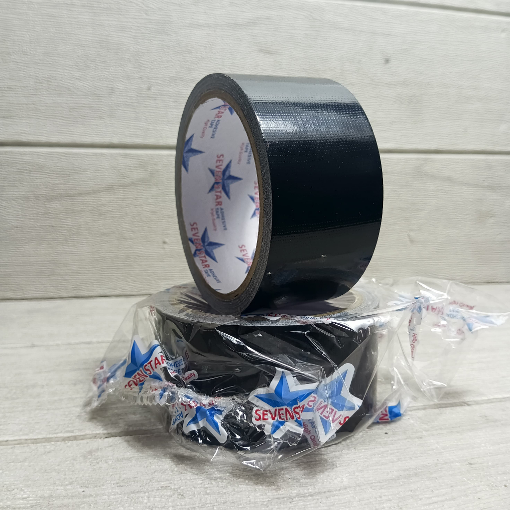 

Lakban KAIN HITAM STAR / SEVENSTAR 2" x 8 meter (Jamin Rekat & Tebal)