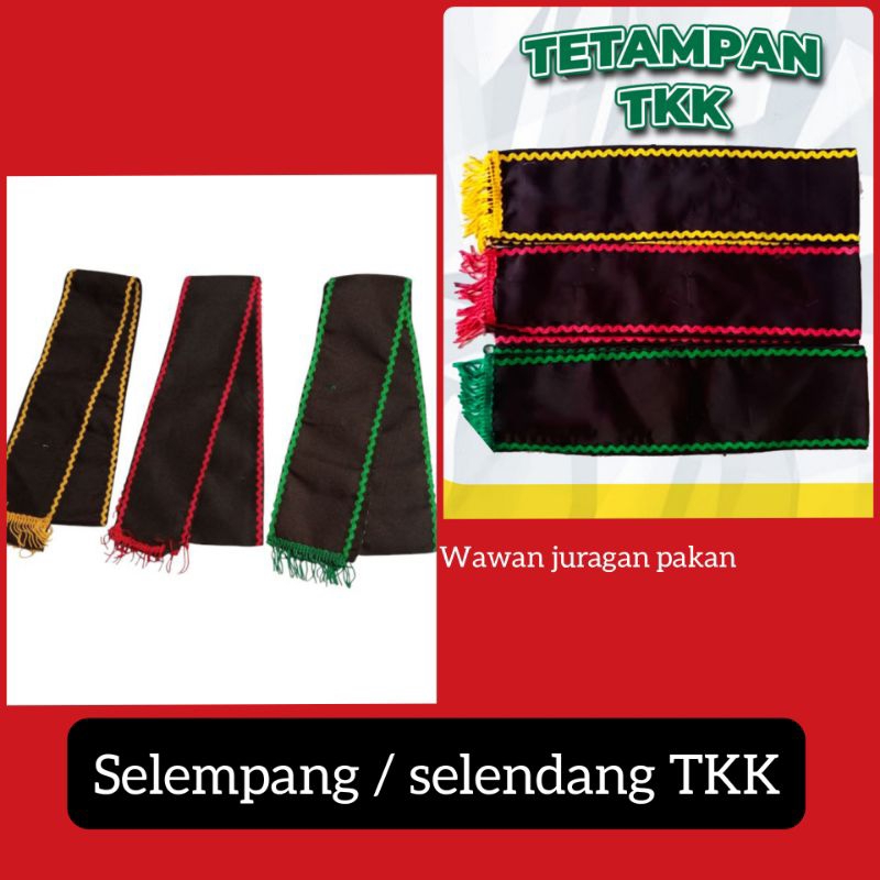 Selempang TKK pramuka / siaga / penggalang / penegak / merah / kuning / hijau