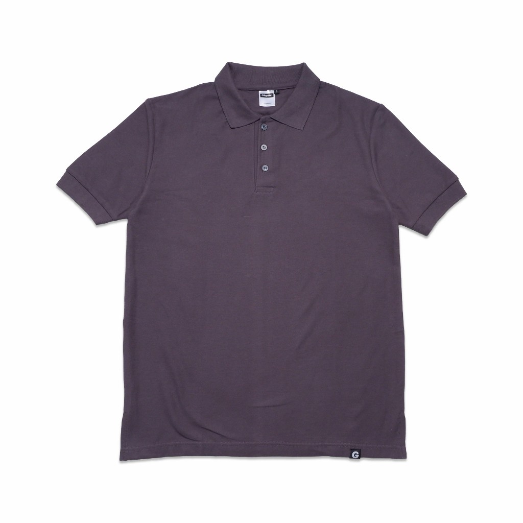 Gilapolos Kaos Kerah Cotton CVC Pique Knit 24s Abu