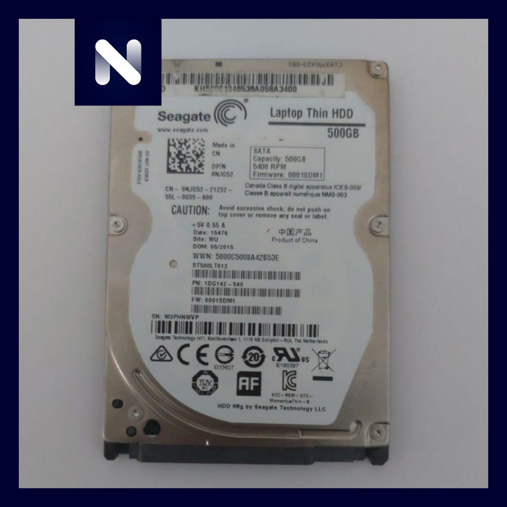 Harddisk HDD Laptop SATA 2.5 Bekas 500 GB Seagate