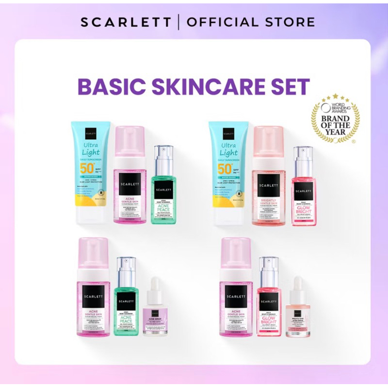 Scarlett Whitening Basic Skincare set