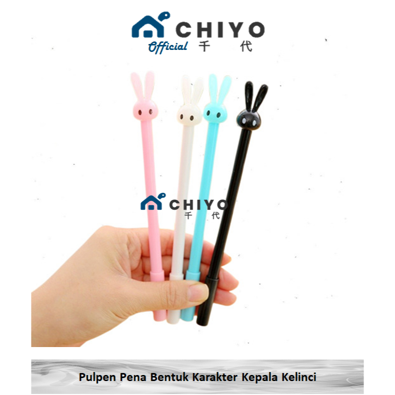 

CHIYO Living - Pulpen Pena Bentuk Karakter Kepala Kelinci Bolpen Karakter Lucu