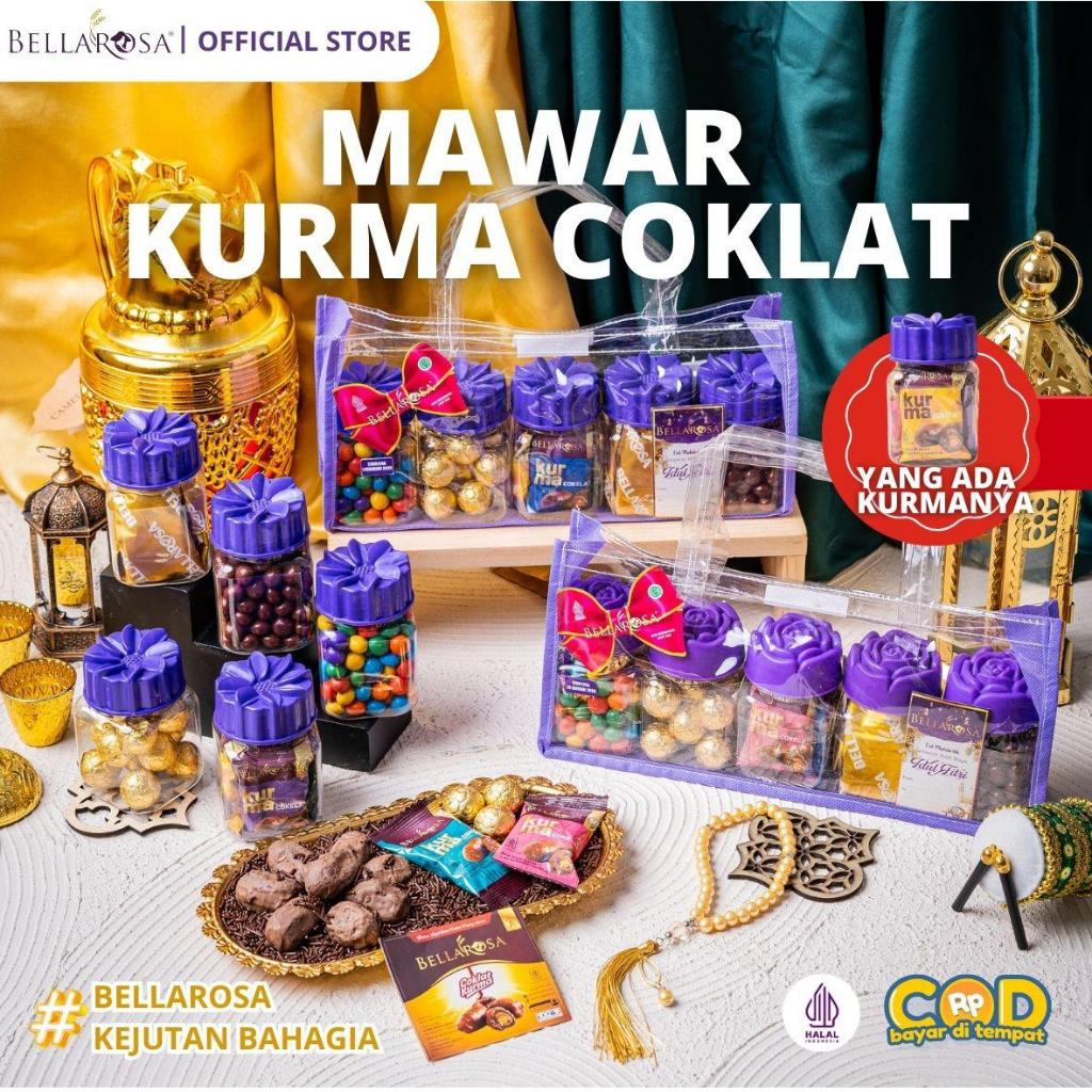 

BELLAROSA Hadiah Hampers Lebaran Paket Haico Mawar Kurma Coklat set tas candy Kue kering