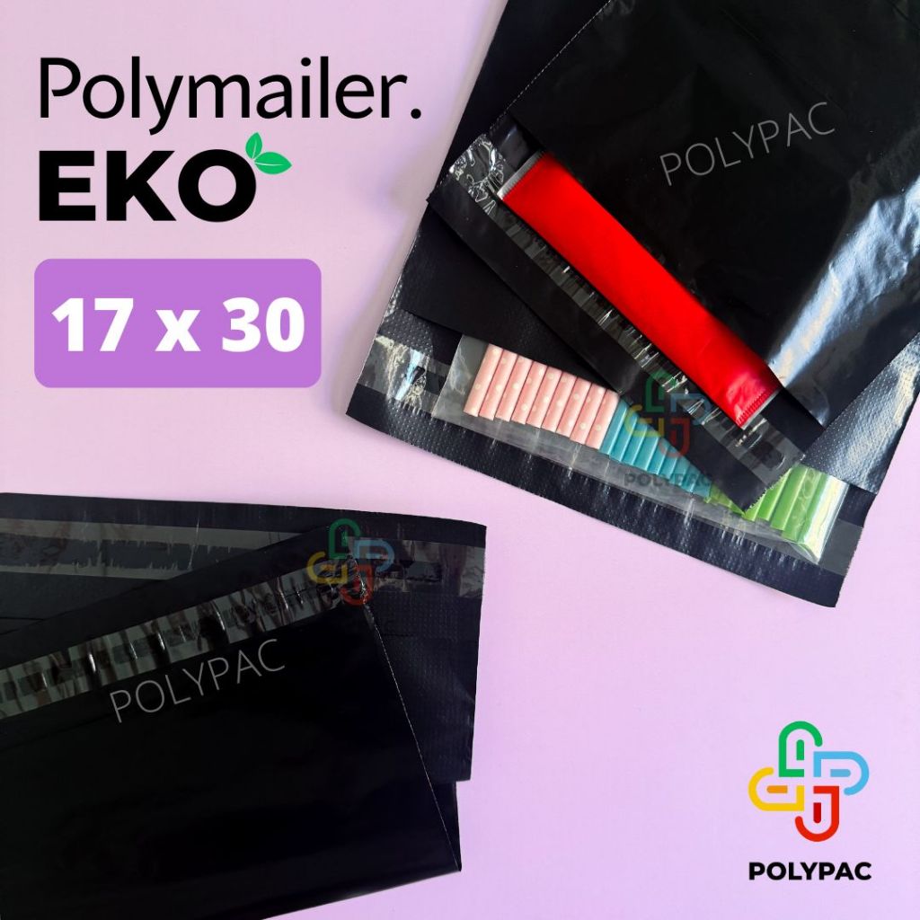

Polymailer Hitam Ekonomis [17x30] isi 100 pcs - Polymailer Lem