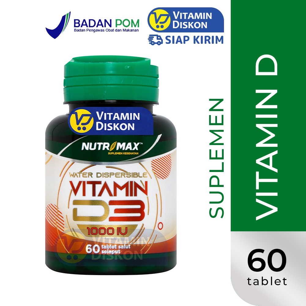 NUTRIMAX VITAMIN VIT D3 1000 IU 60 TABLET | Suplemen Kesehatan Tulang Gigi Imunitas Osteoporosis Aut