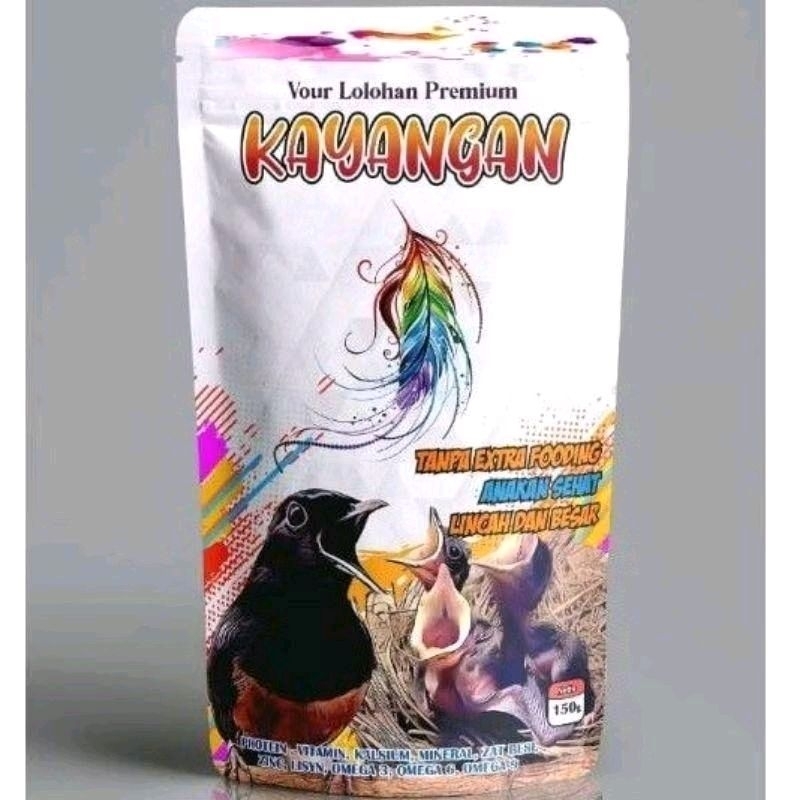 Pur lolohan burung murai premium kayangan voer lolohan murai bubur bayi kacer kicau isi 150 gram dll