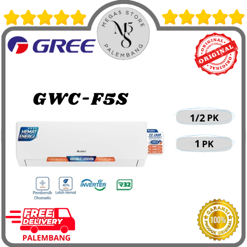 AC Gree Inverter GWC05F5S /GWC09F5S/S AC Gree 1/2PK / 1PK AC Inverter Gree F5S