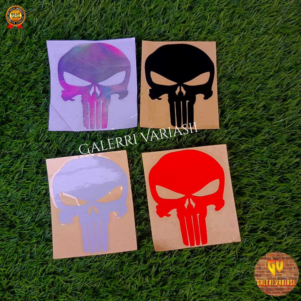 STICKER CUTTING TENGKORAK PUNISHER STICKER MOTOR TENGKORAK STIKER TENGKORAK PUNISHER REFLEKTIF NYALA