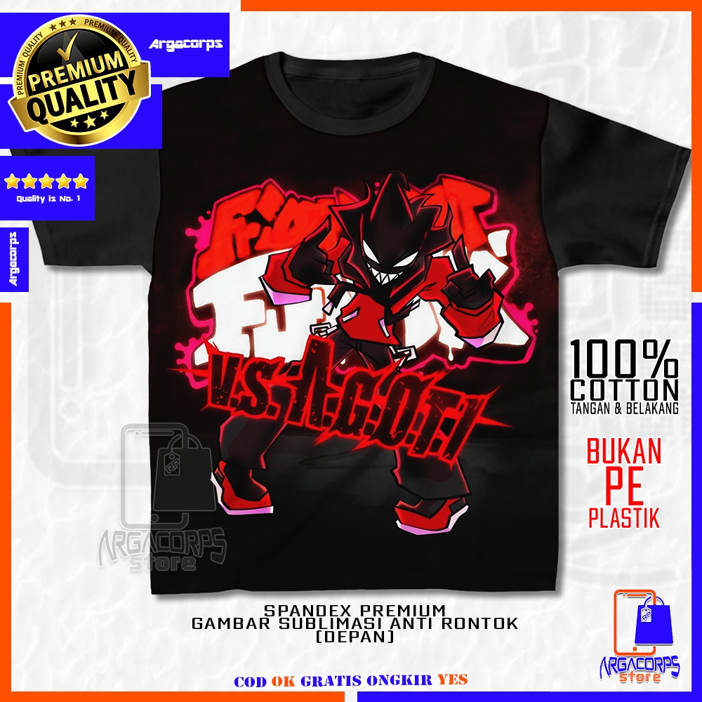 Kaos Anak 3D Baju Anak Premium Agoti Mod 1 FNF Funkin AUG Baju Distro -  Argacorps Store