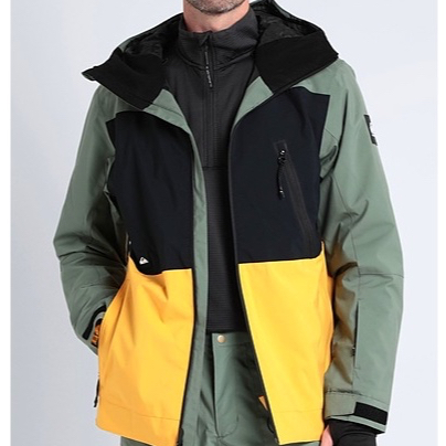 Quiksilver Mens Giacca snow Sycamore Jacket Sage green Quicksilver Puffer windproof anti angin anti 