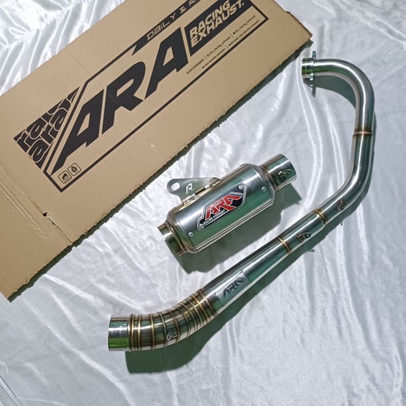 knalpot satria fu porting 155 200cc ori ara