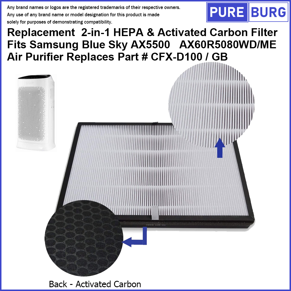 Lalalilac - Pureburg- Blue Sky AX5500 AX60R5080WD/ST Pm2.5 Odor smoke allergy CFX-D100/GB dengan