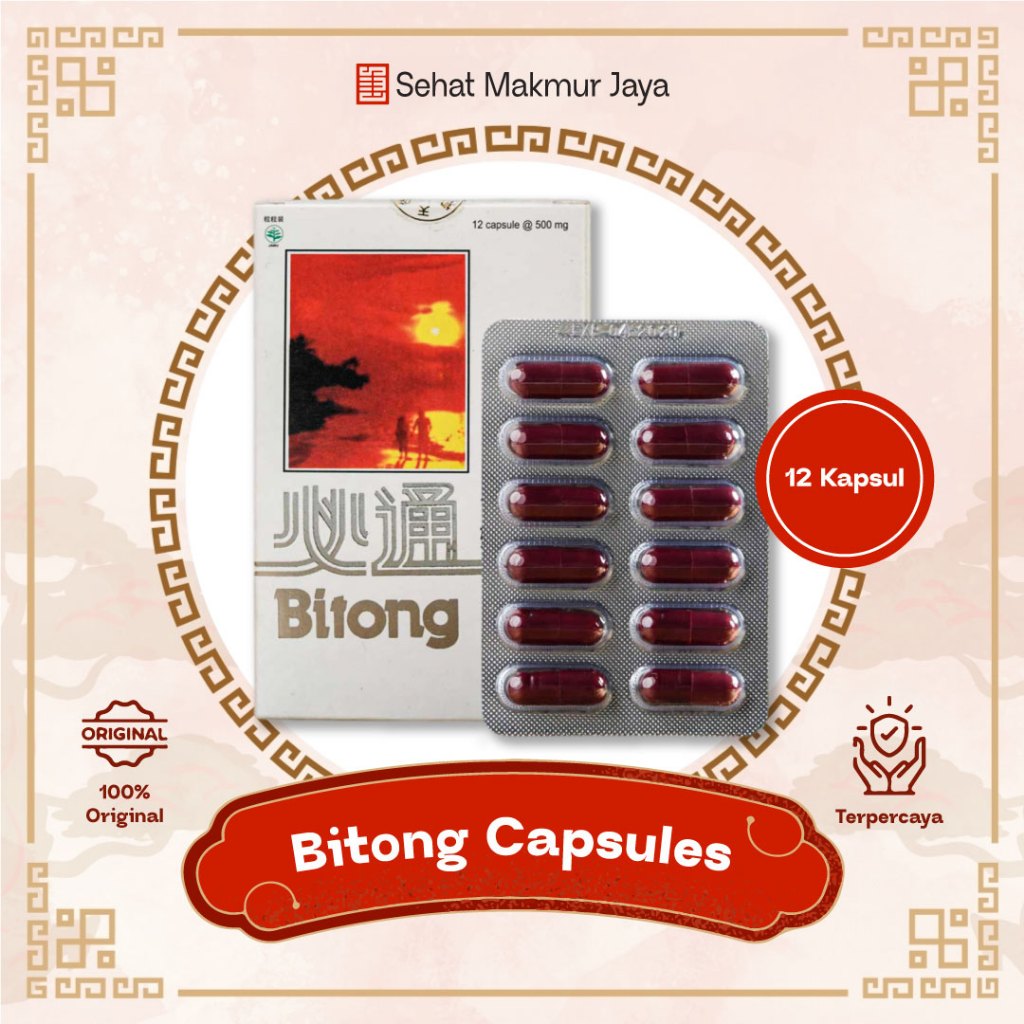 Bitong Capsules Isi 12 Kapsul - Obt Pelancaran Menstruasi , Bitong Lancar Haid