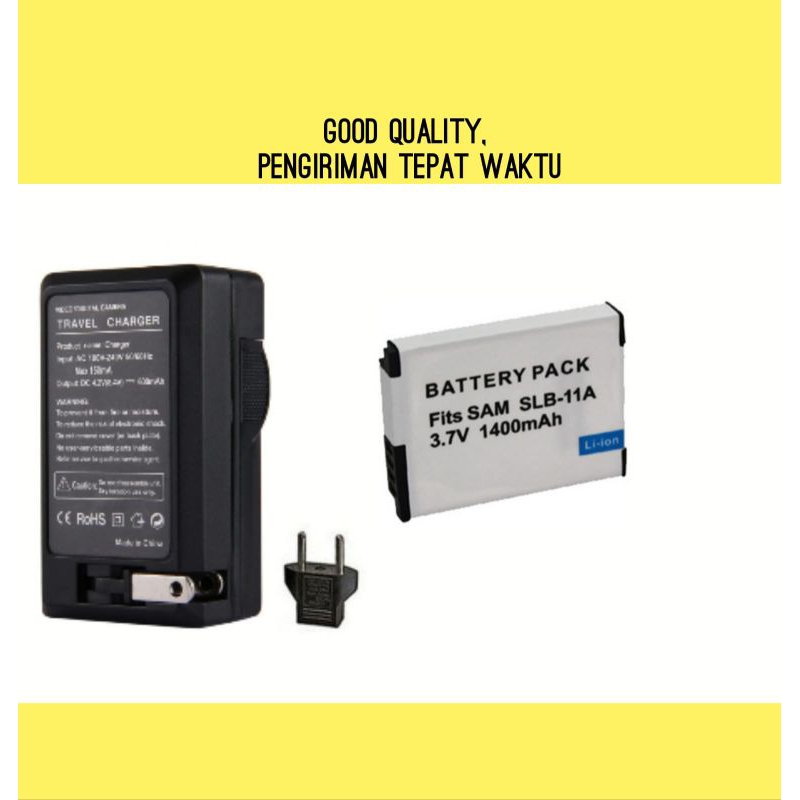 Baterai & Charger Samsung SLB11A WB610 WB650 WB650 WB660 WB700 Batre Casan SLB-11A